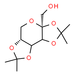 ChemSpider 2D Image | [(3aS,5aR)-2,2,7,7-Tetramethyltetrahydro-3aH-bis[1,3]dioxolo[4,5-b:4',5'-d]pyran-3a-yl]methanol | C12H20O6