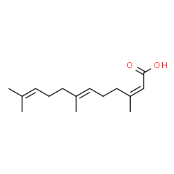 ChemSpider 2D Image | (2Z,6E)-3,7,11-Trimethyl-2,6,10-dodecatrienoic acid | C15H24O2