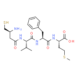ChemSpider 2D Image | N-[(3S)-3-Amino-4-sulfanylbutanoyl]-L-valyl-L-phenylalanyl-L-methionine | C23H36N4O5S2