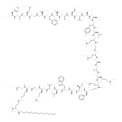 ChemSpider 2D Image | 5-[[(5S)-5-[[2-[[(2S)-2-[[(2S)-2-[[(2S)-2-[[(2S)-2-[[(2S)-2-[[(2S,3S)-2-[[(2S)-2-[[(2S)-2-[[(2S)-2-[[(2S)-2-[[(2S)-2-[[(2S)-5-amino-2-[[2-[[(2S)-2-[[(2S)-2-[[(2S)-2-[[(2S)-2-[[(2S)-2-[[(2S)-2-[[(2S)-2-[[(2S)-2-[[(2S,3R)-2-[[(2S)-2-[[(2S,3R)-2-[[2-[[(2S)-2-[[(2S)-2-[[(2S)-2-amino-3-(1H-imidazol-4-yl)propanoyl]amino]propanoyl]amino]-5-hydroxy-5-oxo-pentanoyl]amino]acetyl]amino]-3-hydroxy-butanoyl]amino]-3-phenyl-propanoyl]amino]-3-hydroxy-butanoyl]amino]-3-hydroxy-propanoyl]amino]-4-hydroxy-4-oxo-butanoyl]amino]-3-methyl-butanoyl]amino]-3-hydroxy-propanoyl]amino]-3-hydroxy-propanoyl]amino]-3-(4-hydroxyphenyl)propanoyl]amino]-4-methyl-pentanoyl]amino]-5-hydroxy-5-oxo-pentanoyl]amino]acetyl]amino]-5-oxo-pentanoyl]amino]propanoyl]amino]propanoyl]amino]-5-guanidino-pentanoyl]amino]-5-hydroxy-5-oxo-pentanoyl]amino]-3-phenyl-propanoyl]amino]-3-methyl-pentanoyl]amino]propanoyl]amino]-3-(1H-indol-3-yl)propanoyl]amino]-4-methyl-pentanoyl]amino]-3-methyl-butanoyl]amino]-5-guanidino-pentanoyl]amino]acetyl]amino]-6-(carboxymethylamino)-6-oxo-hexyl]amino]-2-(hexadecanoylamino)-5-oxo-pentanoic acid | C172H265N43O51