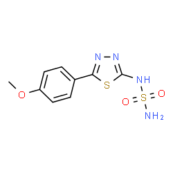 ChemSpider 2D Image | N-[5-(4-Methoxyphenyl)-1,3,4-thiadiazol-2-yl]sulfuric diamide | C9H10N4O3S2