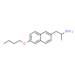 ChemSpider 2D Image | 1-(6-Butoxy-2-naphthyl)-2-propanamine | C17H23NO