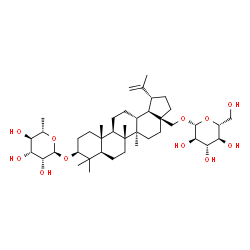ChemSpider 2D Image | (3beta)-3-[(6-Deoxy-alpha-L-mannopyranosyl)oxy]lup-20(29)-en-28-yl beta-D-glucopyranoside | C42H70O11