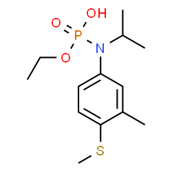 ChemSpider 2D Image | Ethyl hydrogen isopropyl[3-methyl-4-(methylsulfanyl)phenyl]phosphoramidate | C13H22NO3PS