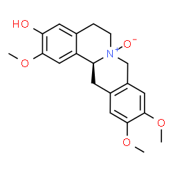 ChemSpider 2D Image | (13aS)-2,10,11-Trimethoxy-5,8,13,13a-tetrahydro-6H-isoquinolino[3,2-a]isoquinolin-3-ol 7-oxide | C20H23NO5