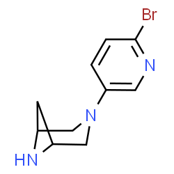ChemSpider 2D Image | 3-(6-Bromo-3-pyridinyl)-3,6-diazabicyclo[3.1.1]heptane | C10H12BrN3