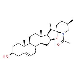 ChemSpider 2D Image | 1-[(3beta,25R)-3-Hydroxyspirosol-5-en-28-yl]ethanone | C29H45NO3
