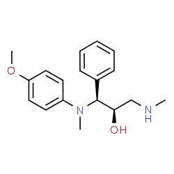 ChemSpider 2D Image | (1S,2R)-1-[(4-Methoxyphenyl)(methyl)amino]-3-(methylamino)-1-phenyl-2-propanol | C18H24N2O2