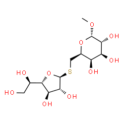 ChemSpider 2D Image | Methyl 6-S-beta-D-galactofuranosyl-6-thio-alpha-D-galactopyranoside | C13H24O10S