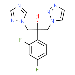 ChemSpider 2D Image | 2-(2,4-Difluorophenyl)-1-(1H-1,2,3-triazol-1-yl)-3-(1H-1,2,4-triazol-1-yl)-2-propanol | C13H12F2N6O
