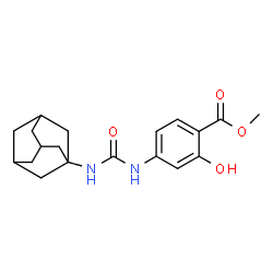 ChemSpider 2D Image | Methyl 4-[(adamantan-1-ylcarbamoyl)amino]-2-hydroxybenzoate | C19H24N2O4