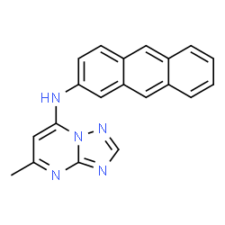 ChemSpider 2D Image | N-(2-Anthryl)-5-methyl[1,2,4]triazolo[1,5-a]pyrimidin-7-amine | C20H15N5