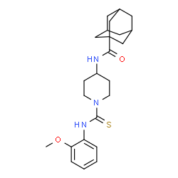 ChemSpider 2D Image | N-{1-[(2-Methoxyphenyl)carbamothioyl]-4-piperidinyl}-1-adamantanecarboxamide | C24H33N3O2S