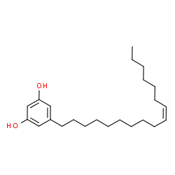 ChemSpider 2D Image | 5-(10Z)-10-Heptadecen-1-yl-1,3-benzenediol | C23H38O2