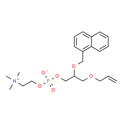 ChemSpider 2D Image | 3-(Allyloxy)-2-(1-naphthylmethoxy)propyl 2-(trimethylammonio)ethyl phosphate | C22H32NO6P