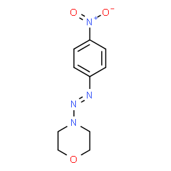 ChemSpider 2D Image | 1-morpholino-2-(4-nitrophenyl)diaz-1-ene | C10H12N4O3