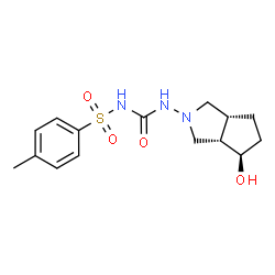ChemSpider 2D Image | N-{[(3aS,4R,6aR)-4-Hydroxyhexahydrocyclopenta[c]pyrrol-2(1H)-yl]carbamoyl}-4-methylbenzenesulfonamide | C15H21N3O4S