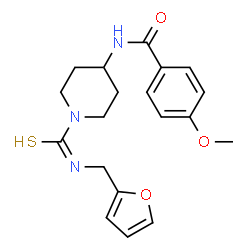 ChemSpider 2D Image | N-{1-[(2-Furylmethyl)carbamothioyl]-4-piperidinyl}-4-methoxybenzamide | C19H23N3O3S