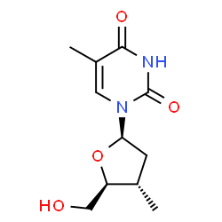ChemSpider 2D Image | 3'-Deoxy-3'-methylthymidine | C11H16N2O4
