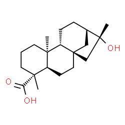 ChemSpider 2D Image | (8alpha,9beta,10alpha,16beta)-16-Hydroxykauran-18-oic acid | C20H32O3