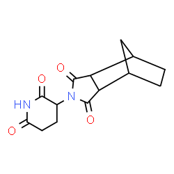 ChemSpider 2D Image | (cis-endo)-N-(2,6-Dioxo-3-piperidyl)-2,3-norbornanedicarboximide | C14H16N2O4