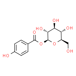 ChemSpider 2D Image | 1-O-(4-Hydroxybenzoyl)-beta-D-glucopyranose | C13H16O8