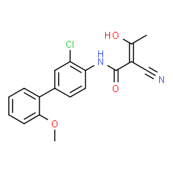 ChemSpider 2D Image | (2Z)-N-(3-Chloro-2'-methoxy-4-biphenylyl)-2-cyano-3-hydroxy-2-butenamide | C18H15ClN2O3