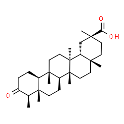 ChemSpider 2D Image | (2S,4aS,6aR,6bS,8aS,9R,12aS,12bS,14aS,14bR)-2,4a,6a,8a,9,12b,14a-Heptamethyl-10-oxodocosahydro-2-picenecarboxylic acid | C30H48O3
