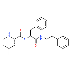 ChemSpider 2D Image | N-Methyl-L-leucyl-Nalpha-methyl-N-(2-phenylethyl)-L-phenylalaninamide | C25H35N3O2