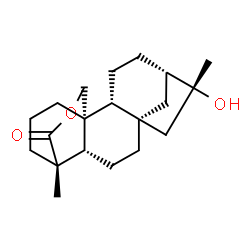 ChemSpider 2D Image | (5beta,8alpha,9beta,10alpha,16beta)-16-Hydroxy-18,20-epoxykauran-18-one | C20H30O3