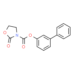 ChemSpider 2D Image | 3-Biphenylyl 2-oxo-1,3-oxazolidine-3-carboxylate | C16H13NO4