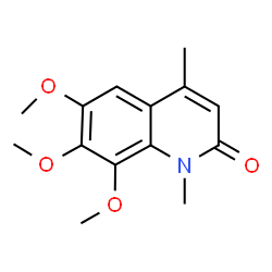 ChemSpider 2D Image | 6,7,8-Trimethoxy-1,4-dimethyl-2(1H)-quinolinone | C14H17NO4