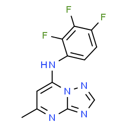 ChemSpider 2D Image | 5-Methyl-N-(2,3,4-trifluorophenyl)[1,2,4]triazolo[1,5-a]pyrimidin-7-amine | C12H8F3N5