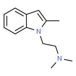 ChemSpider 2D Image | N,N-Dimethyl-2-(2-methyl-1H-indol-1-yl)ethanamine | C13H18N2