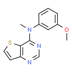 ChemSpider 2D Image | N-(3-Methoxyphenyl)-N-methylthieno[3,2-d]pyrimidin-4-amine | C14H13N3OS