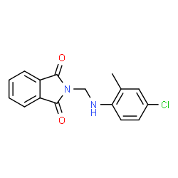 ChemSpider 2D Image | 2-(((4-Chloro-2-methylphenyl)amino)methyl)isoindoline-1,3-dione | C16H13ClN2O2