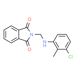 ChemSpider 2D Image | 2-(((3-Chloro-2-methylphenyl)amino)methyl)isoindoline-1,3-dione | C16H13ClN2O2
