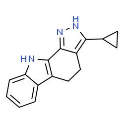 ChemSpider 2D Image | 3-Cyclopropyl-2,4,5,10-tetrahydropyrazolo[3,4-a]carbazole | C16H15N3