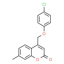 ChemSpider 2D Image | 4-[(4-Chlorophenoxy)methyl]-7-methyl-2H-chromen-2-one | C17H13ClO3