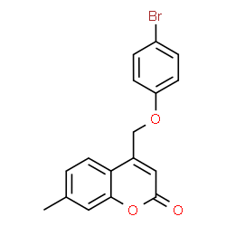 ChemSpider 2D Image | 4-[(4-Bromophenoxy)methyl]-7-methyl-2H-chromen-2-one | C17H13BrO3