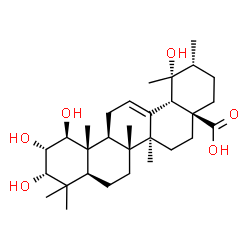 ChemSpider 2D Image | (1beta,2alpha,3alpha)-1,2,3,19-Tetrahydroxyurs-12-en-28-oic acid | C30H48O6