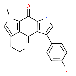 ChemSpider 2D Image | 9-(4-Hydroxyphenyl)-5-methyl-2,3,5,7-tetrahydro-6H-dipyrrolo[4,3,2-de:2',3'-h]quinolin-6-one | C19H15N3O2
