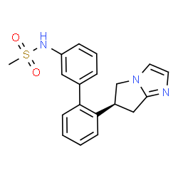 ChemSpider 2D Image | N-{2'-[(6S)-6,7-Dihydro-5H-pyrrolo[1,2-a]imidazol-6-yl]-3-biphenylyl}methanesulfonamide | C19H19N3O2S