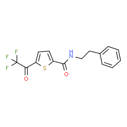 ChemSpider 2D Image | N-(2-Phenylethyl)-5-(trifluoroacetyl)-2-thiophenecarboxamide | C15H12F3NO2S