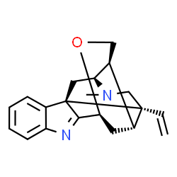 ChemSpider 2D Image | (1S,10S,12S,15S,16R,17S)-13-Methyl-15-vinyl-19-oxa-3,13-diazahexacyclo[14.3.1.0~2,10~.0~4,9~.0~10,15~.0~12,17~]icosa-2,4,6,8-tetraene | C20H22N2O