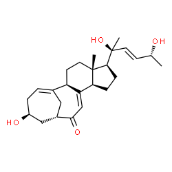 ChemSpider 2D Image | (2R,5S,6S,9R,13S,15S)-6-[(2S,3E,5R)-2,5-Dihydroxy-3-hexen-2-yl]-15-hydroxy-5-methyltetracyclo[11.4.1.0~2,10~.0~5,9~]octadeca-1(17),10-dien-12-one | C25H36O4