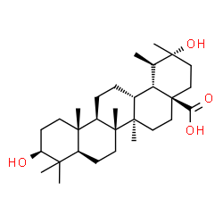 ChemSpider 2D Image | (3beta,20beta)-3,20-Dihydroxyursan-28-oic acid | C30H50O4