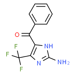 ChemSpider 2D Image | [2-amino-4-(trifluoromethyl)-1H-imidazol-5-yl]-phenyl-methanone | C11H8F3N3O