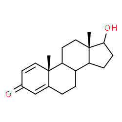 ChemSpider 2D Image | (8xi,9xi,14xi)-17-Hydroxyandrosta-1,4-dien-3-one | C19H26O2