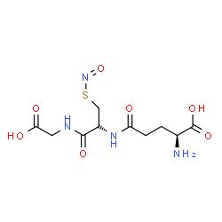 ChemSpider 2D Image | L-gamma-Glutamyl-S-nitroso-D-cysteinylglycine | C10H16N4O7S